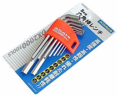 Bộ lục giác thường ngắn 1.5-10mm  ASAHI AXS0910