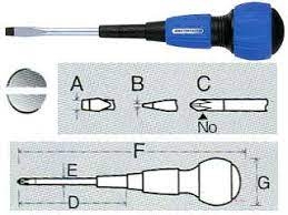 Tô vít 2 cạnh có từ tính ANEX No.7700F-6x150