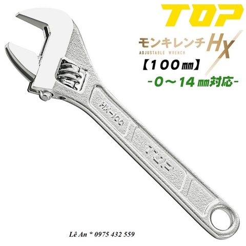 Mỏ lết thường miệng rộng TOP KOGYO HX-100 (Japan)