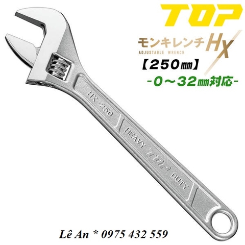 Mỏ lết thường miệng rộng TOP KOGYO HX-250 (Japan)