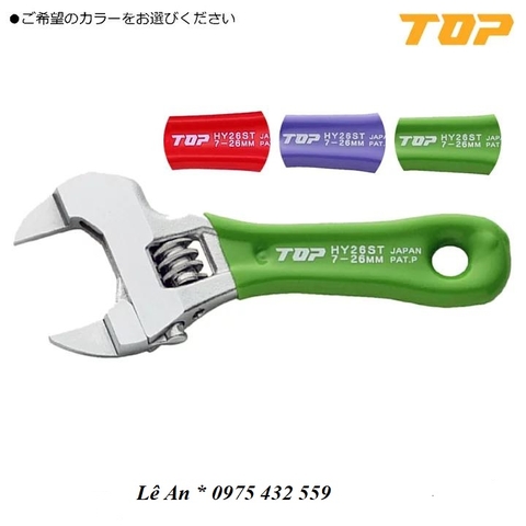 Mỏ lết mini miệng mỏng TOP KOGYO HY-26STRG (Japan)