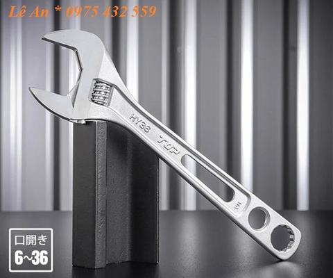 Mỏ lết miệng rộng chuôi vặn 17mm TOP KOGYO HY-36-17 (Japan)