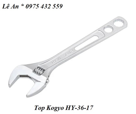 Mỏ lết miệng rộng chuôi vặn 17mm TOP KOGYO HY-36-17 (Japan)