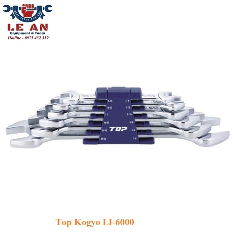 Bộ cờ lê hai đầu miệng hệ inch (6 chi tiết) Top Kogyo LI-6000 (Japan)