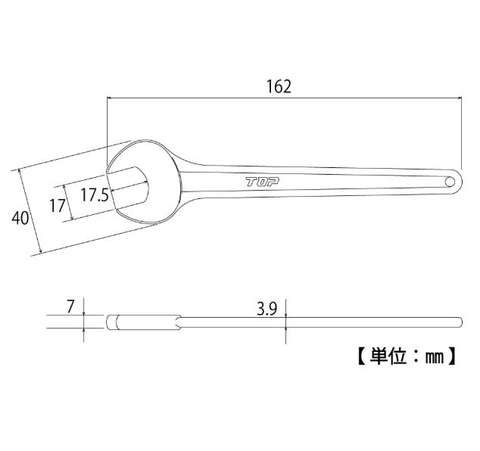 Cờ lê 1 đầu miệng Top Kogyo RS-17 (Japan)