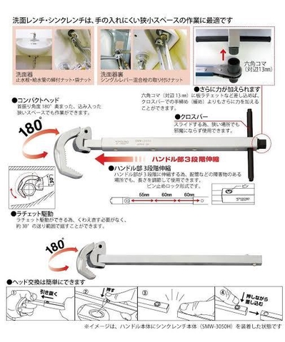 Cờ lê nhanh TOP KOGYO SMW-1050S (Japan)