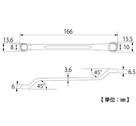 Cờ lê 2 đầu vòng TOP KOGYO TM-8x9 (Japan)