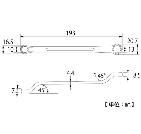 Cờ lê 2 đầu vòng TOP KOGYO TM-10x13 (Japan)