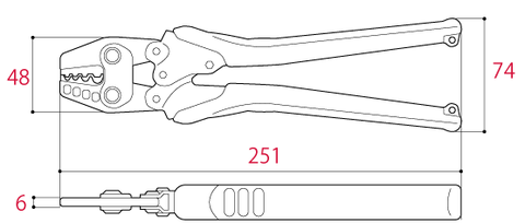 Kìm bấm cos 10inch TSUNODA TP-8P