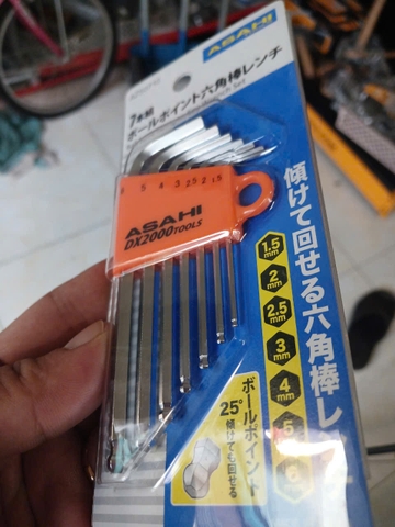Bộ lục giác bi loại ngắn 1.5-6mm   ASAHI AZS0710