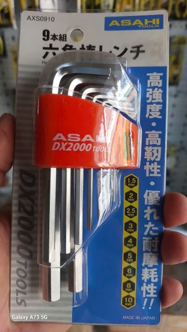 Bộ lục giác thường ngắn 1.5-10mm  ASAHI AXS0910