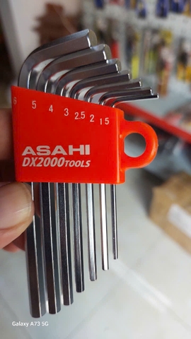 Bộ lục giác thường ngắn 1.5-6mm  ASAHI AXS0710