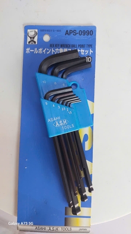 Bộ lục giác bi loại dài 1.5-10mm  ASAHI APS0990