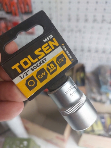 ĐẦU TÍP LỤC GIÁC 1/2'' 18mm TOLSEN 16518