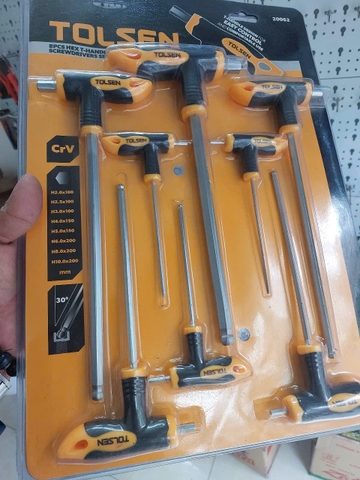 BỘ LỤC GIÁC ĐẦU BI 8PCS TOLSEN 20062