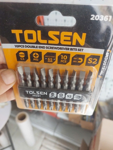BỘ 10 TUA VÍT 2 ĐẦU CỘNG & TRỪ TOLSEN 20361