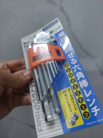 Bộ lục giác bi loại ngắn 1.5-10mm  ASAHI AZS0910