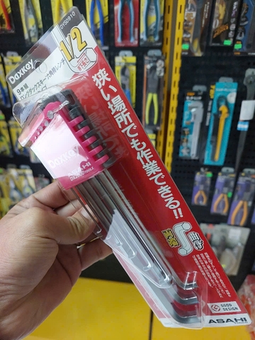 Bộ lục giác thường dài 2 đầu cong 1.5-10mm   ASAHI DYS0910