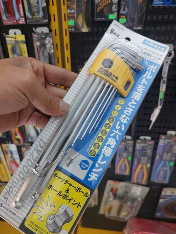 Bộ lục giác bi loại dài 1.5-10mm  ASAHI AQKS910