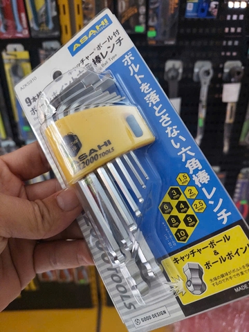 Bộ lục giác bi loại ngắn 1.5-10mm  ASAHI AZKS910