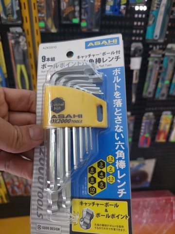 Bộ lục giác bi loại ngắn 1.5-10mm  ASAHI AZKS910