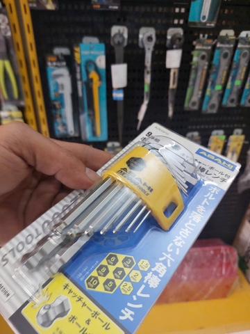 Bộ lục giác bi loại ngắn 1.5-10mm  ASAHI AZKS910