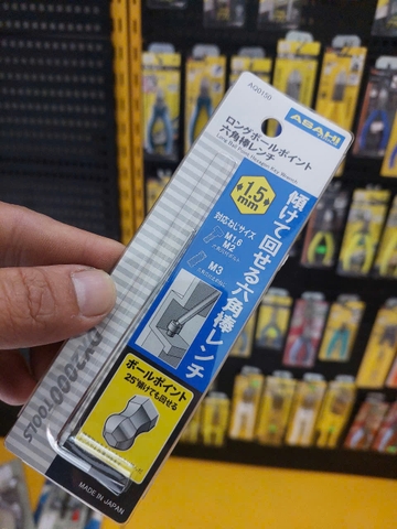 Lục giác chữ L đầu bi 1.5mm  ASAHI AQ0150