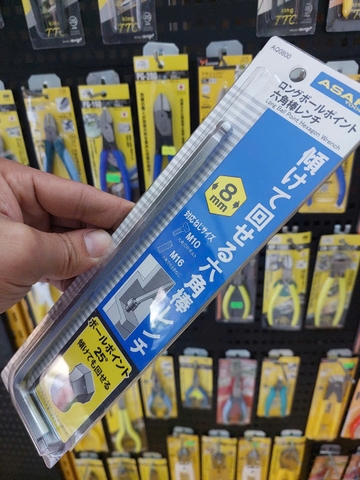 Lục giác chữ L đầu bi 8mm  ASAHI AQ0800