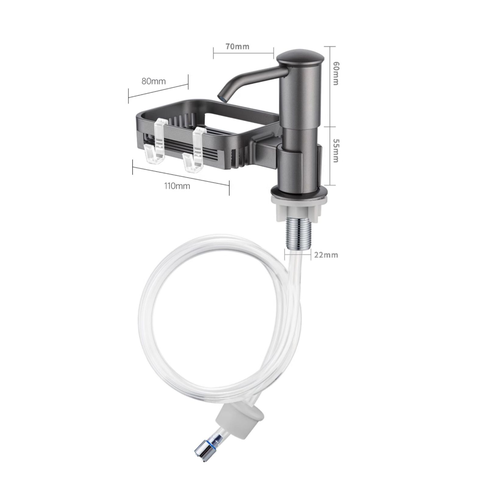 Bộ Vòi Bơm Nước Rửa Chén Tiện Lợi (1.2m) – Hút Trực Tiếp Từ Can Lớn, Tích Hợp Khay Đựng