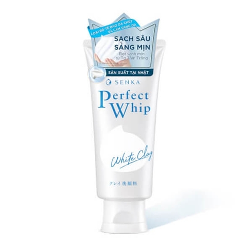 Sữa rửa mặt sáng da Senka Perfect White Clay 120g (trắng mới)