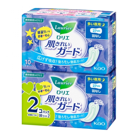 Băng vệ sinh Kao Laurie ban đêm không cánh gói 10 miếng - Pack 2