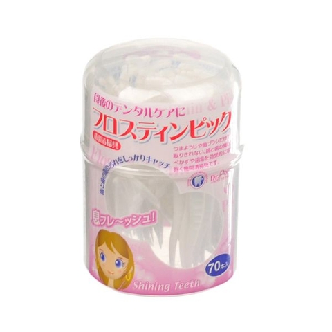 Tăm chỉ nha khoa Okamura hộp 70 cây màu hồng
