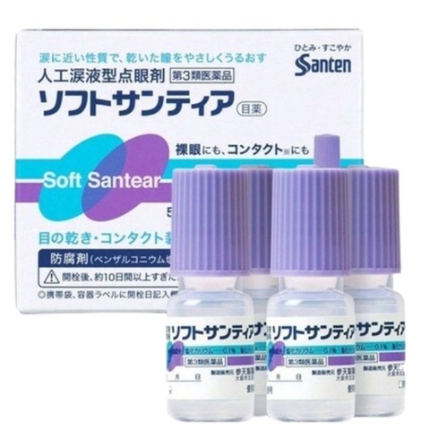 Nước nhỏ mắt Soft Santear nhân tạo set 4 lọ x 5ml