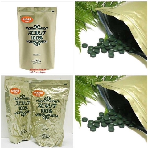 Viên uống tảo xoắn Algae Spirulina gói 2400 viên