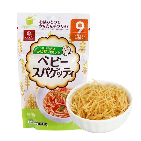 Mì Spaghetti Hakubaku Baby tách muối cho bé từ 9 tháng tuổi