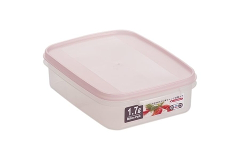 Hộp nhựa Yamada dáng thấp 1.7L - hồng