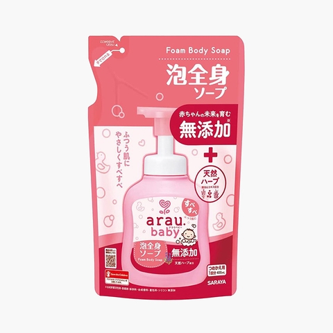 Sữa tắm gội cho bé Arau Baby dạng túi 400ml (mẫu mới)