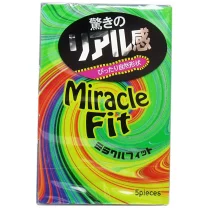 Bao cao su Sagami Miracle Fit hộp 5 chiếc - gân nổi, có màu