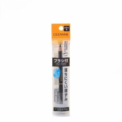Bút kẻ mày Cezanne kèm cọ đa năng 1.2g (Black) (Black)