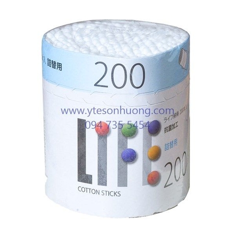 Tăm bông Life hộp giấy 200 chiếc