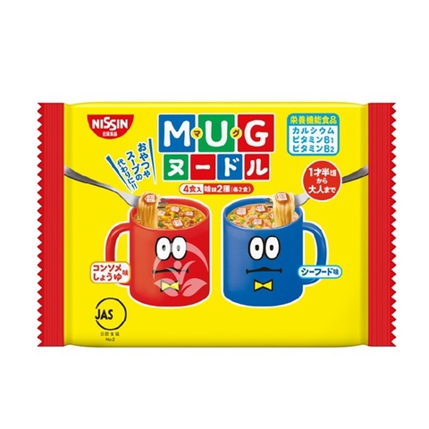 Mì MUG Nissin cho trẻ em set 4 gói (vàng)