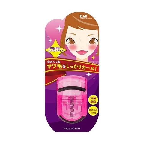 Kẹp mi Kai thân nhựa uốn mi cong Eyelash Curler (2 màu) (Hồng)