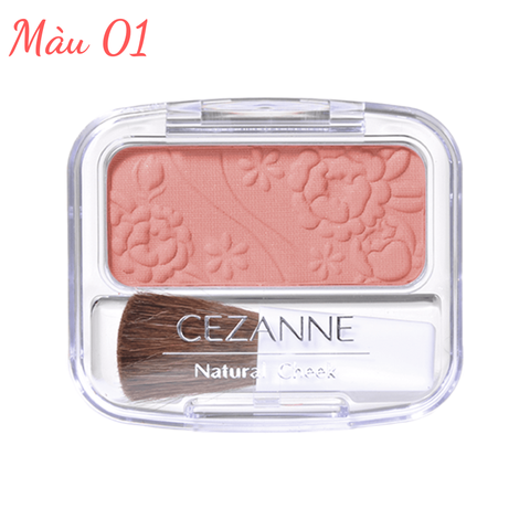 Phấn má hồng Cezanne Nutural Cheek 4g (4 màu) (01 - Peach Pink)