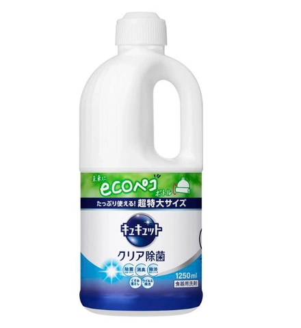Nước rửa bát Kao diệt khuẩn, không mùi 1250 ml