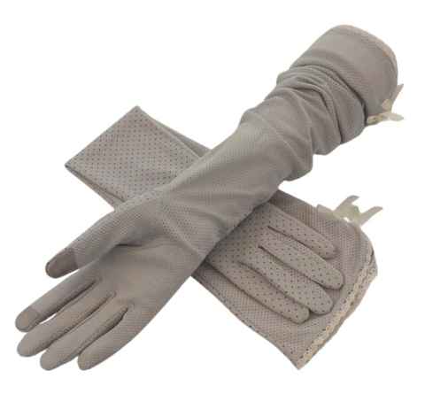 Găng tay chống nắng UV nhiều màu - Ghi đậm