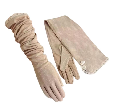 Găng tay chống nắng UV nhiều màu - Be