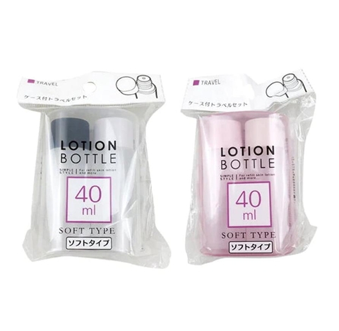 Set 2 lọ chiết mỹ phẩm 40ml kèm hộp đựng