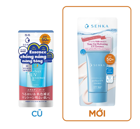 Tinh Chất Chống Nắng Senka Perfect UV Essence Nâng Tông Sáng Mượt Da Dầu 50g