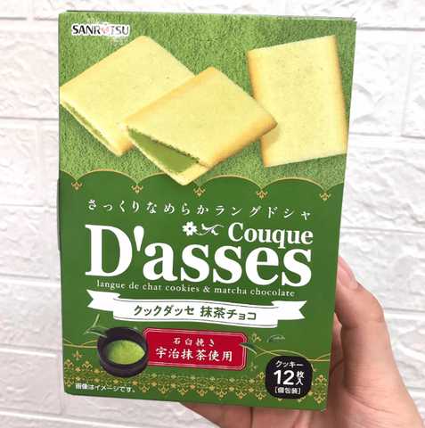Bánh quy Couque D'asses white choco vị trà xanh