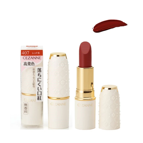 Son môi Cezanne Lasting Lip Color N thỏi 3.9g (407 - Đỏ tươi)